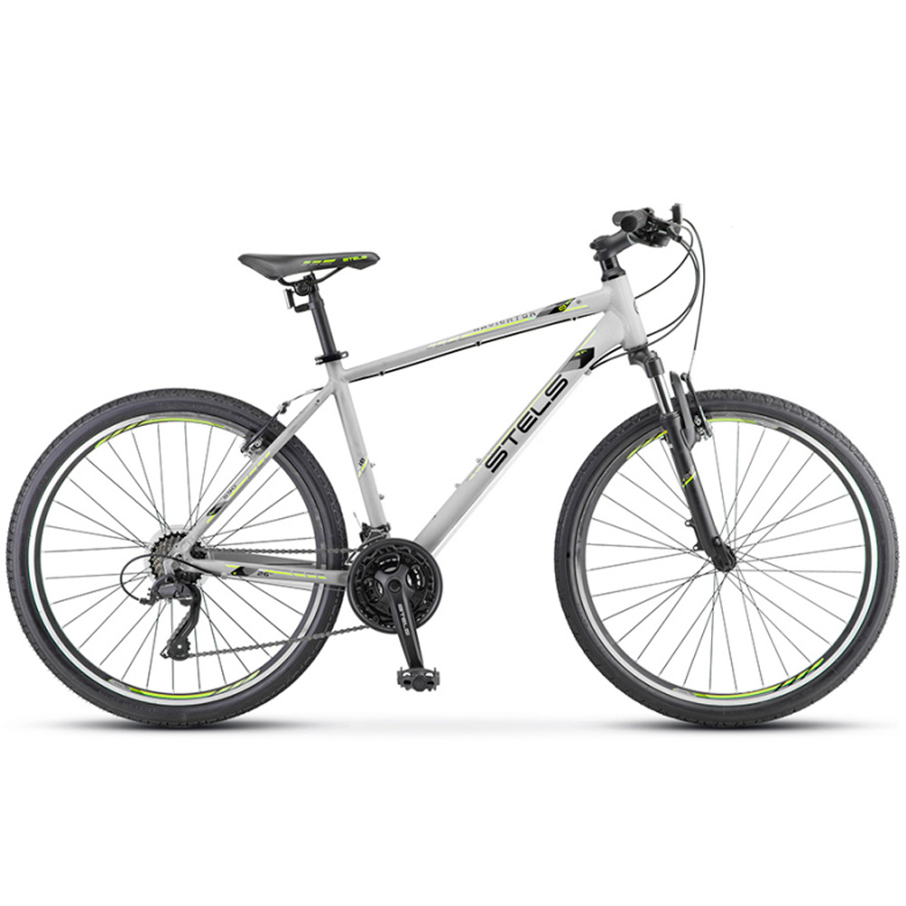 Велосипед 2-х 26" Navigator-590 V 20" серый/салатовый K010 /STELS/.