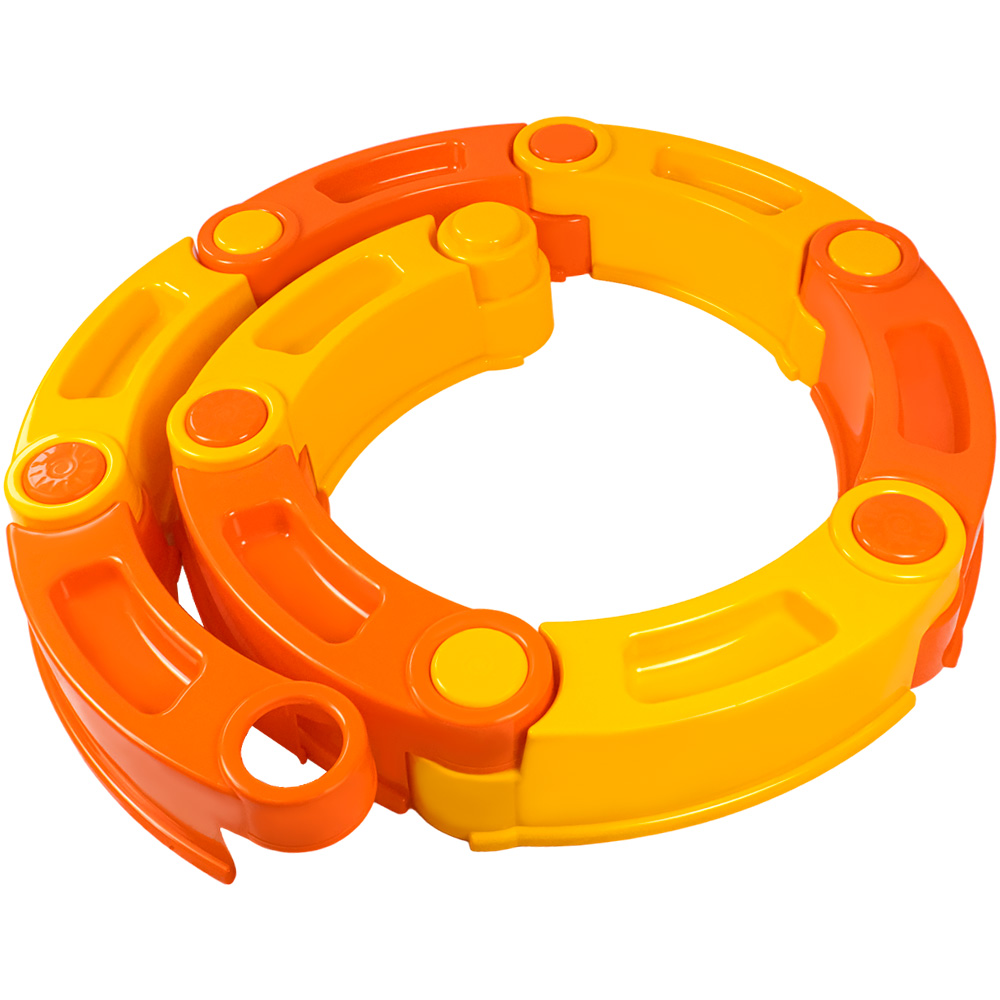 Песочница модульная Крокотам 8 сегментов желтый и оранжевый D139 8П311210