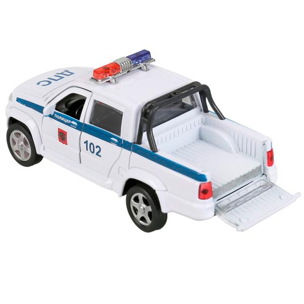 Модель PICKUP-P-WH UAZ Pickup полиция белый Технопарк  в коробке
