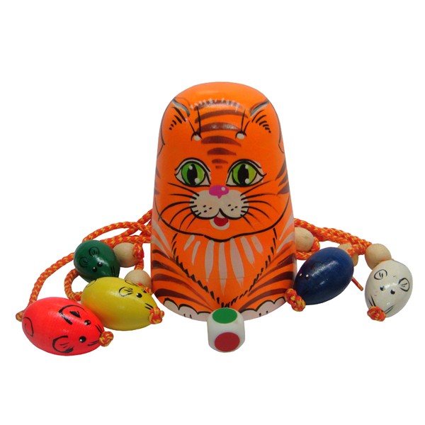 Дер.Кошки-мышки.Игра (Рыжая кошка) (RNToys) Д-556.