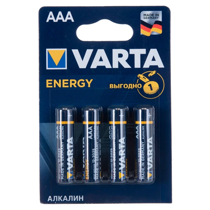 Элемент питания 04103213414 LR 3 Varta Energy( 4шт) 4xBL (40/200)  /цена за упак/