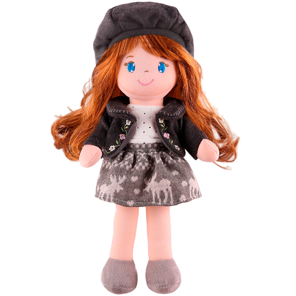 Кукла Агата с Тёмными Волосами в Платье и Шубке 35 см MT-CR-D01202328-35