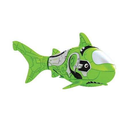 РобоРыбка  Акула активир. в воде зеленая 2501-7
