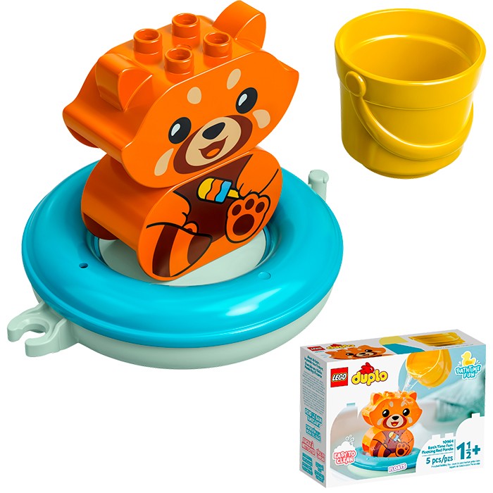Конструктор LEGO 10964 DUPLO Приключения в ванной: Красная панда на плоту