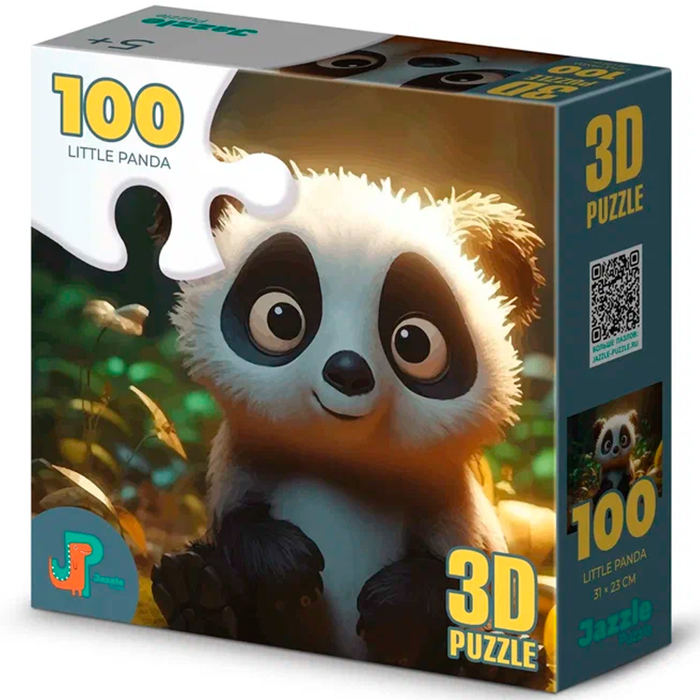 Пазл 100 3D Маленький панда 16017