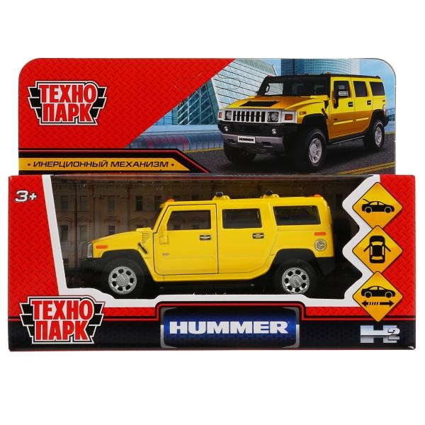 Модель HUM2-12-YE Hummer H2 желтый Технопарк  в кор.