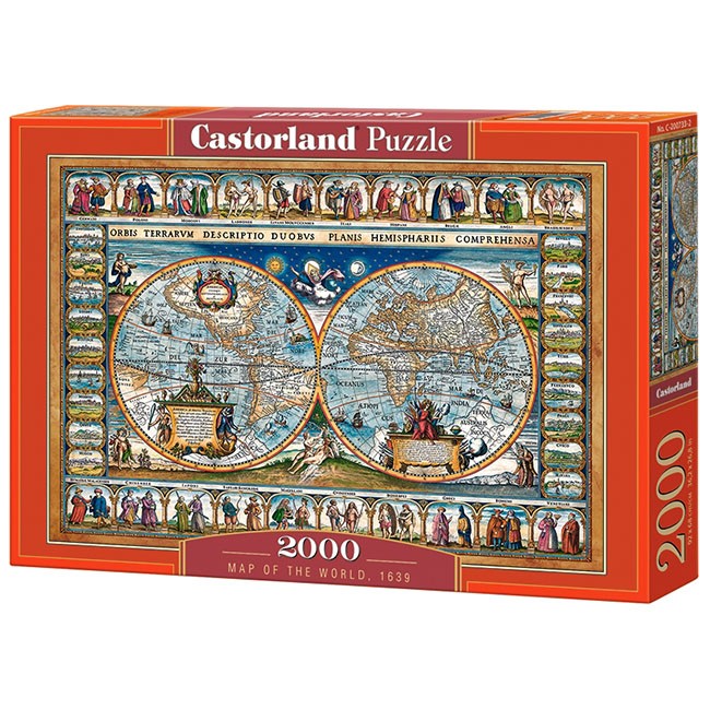Пазл 2000 Средневековая карта мира С-200733 Castor Land