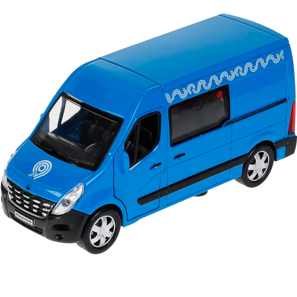 Модель MASTER-14MOS-BU RENAULT Master МИКРОАВТОБУС 14 см,инерц,синий Технопарк в коробке