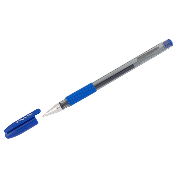 Ручка гелевая синяя OfficeSpace "TC-Grip" 0,5мм, грип 260062