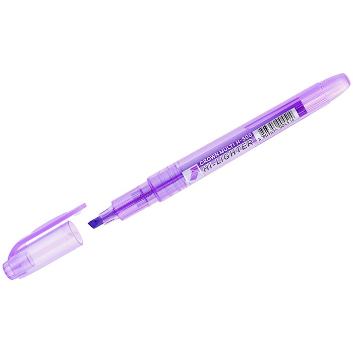 Текстовыделитель Crown "Multi Hi-Lighter" фиолетовый, 1-4мм H-500.
