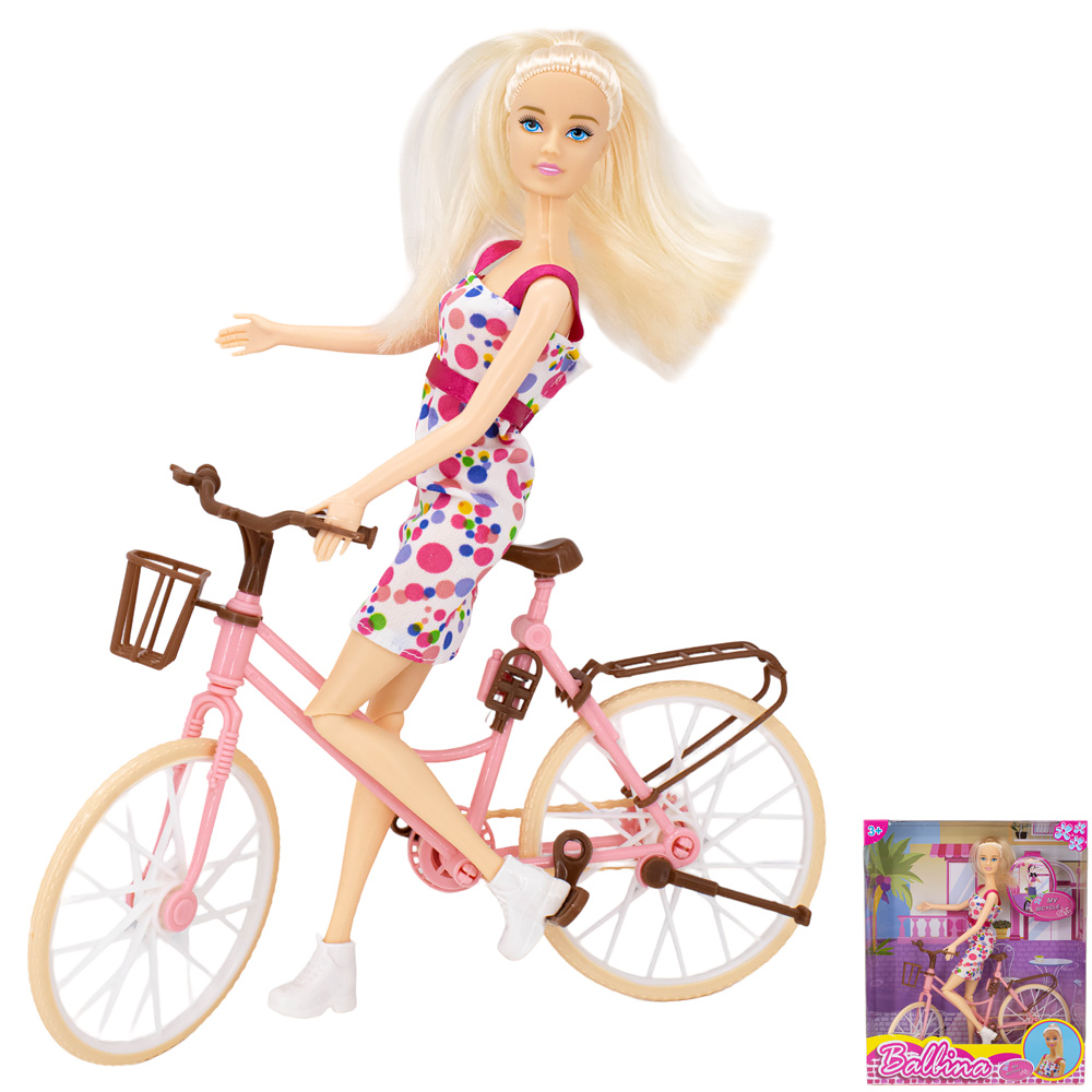 Кукла 096B на велосипеде в кор.