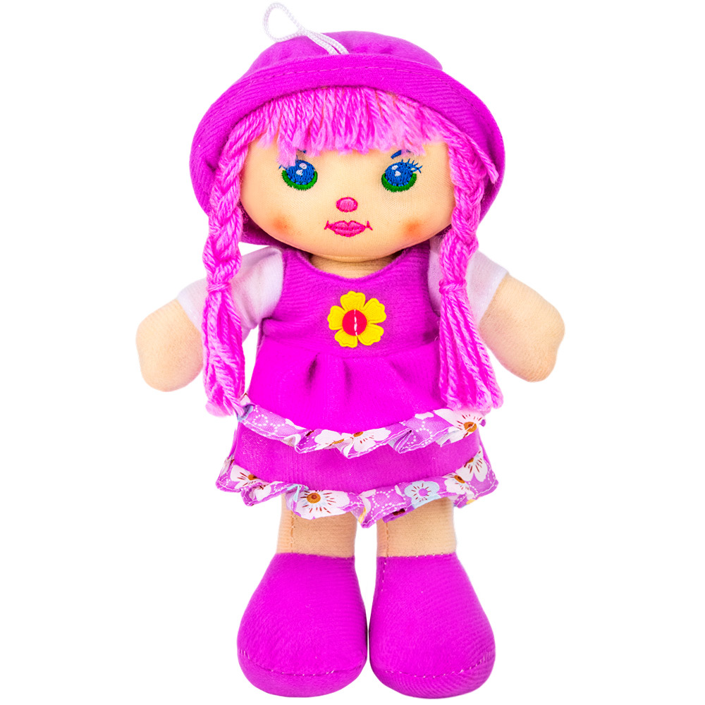 Кукла мягк. в платье E156010