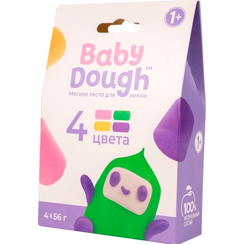 Набор для творчества Тесто для лепки в коробке 4 цвета №3 BABY DOUGH BD037