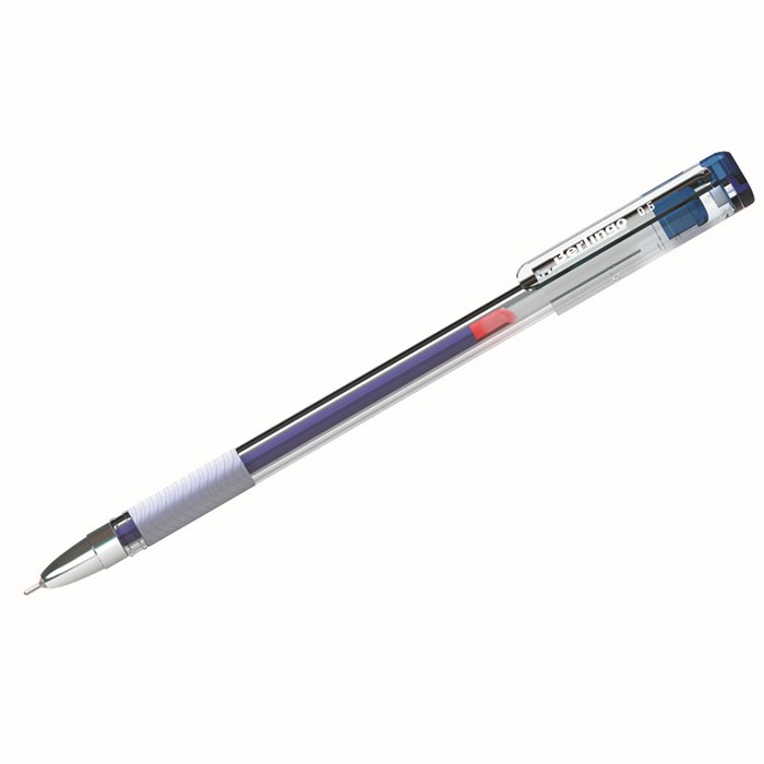 Ручка гелевая синий Berlingo "Standard" 0,5мм, грип, игольчатый стержень CGp_50012