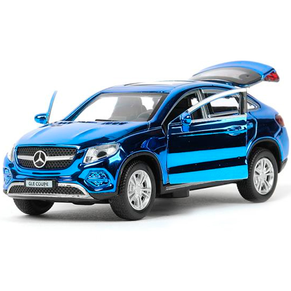 Модель GLE-COUPE-BUCH MERCEDES-BENZ GLE COUPE длин 12 см, двери,синий ХРОМ Технопарк  